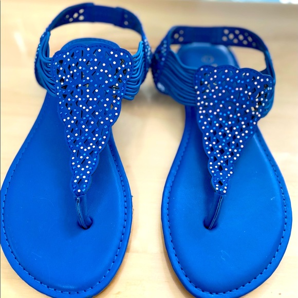 royal blue sandals